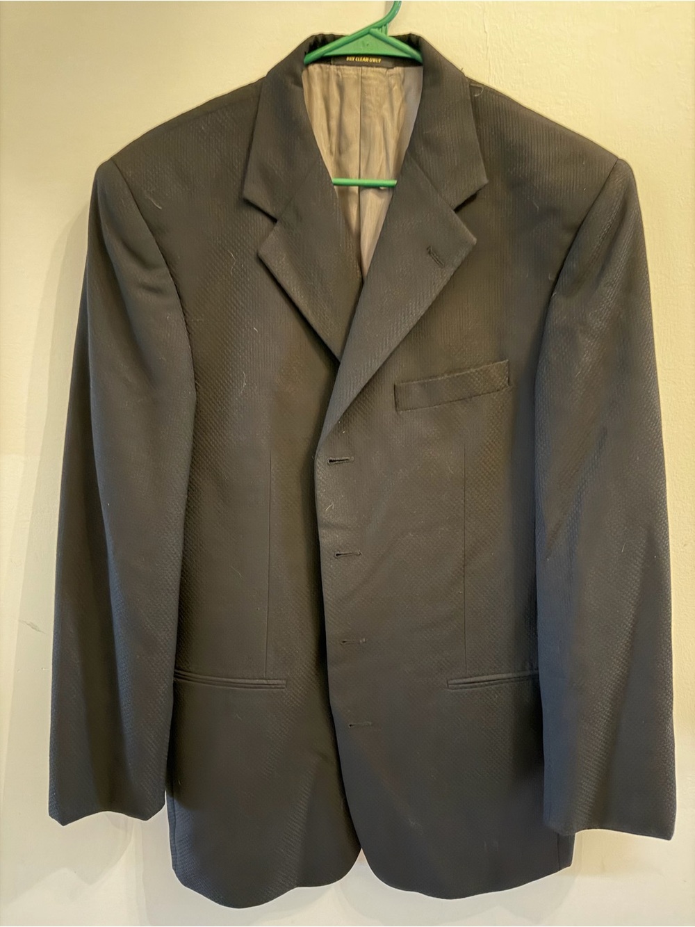 Givenchy Monsieur Vintage Men's Black Single-Breasted Suit Jacket 40L never worn